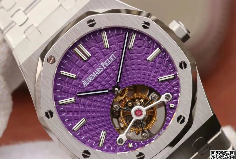 Audemars Piguet Royal Oak Tourbillon 26522ST.OO.1220ST.01 JF Factory 1:1 Best Edition Replica Watch Purple Dial